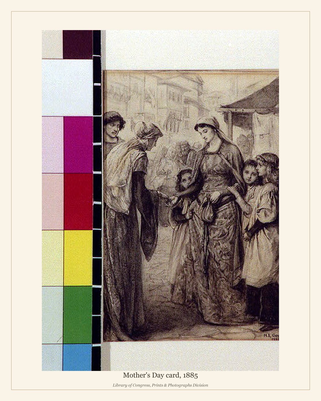 Mother's Day card, 1885 — watermarked preview