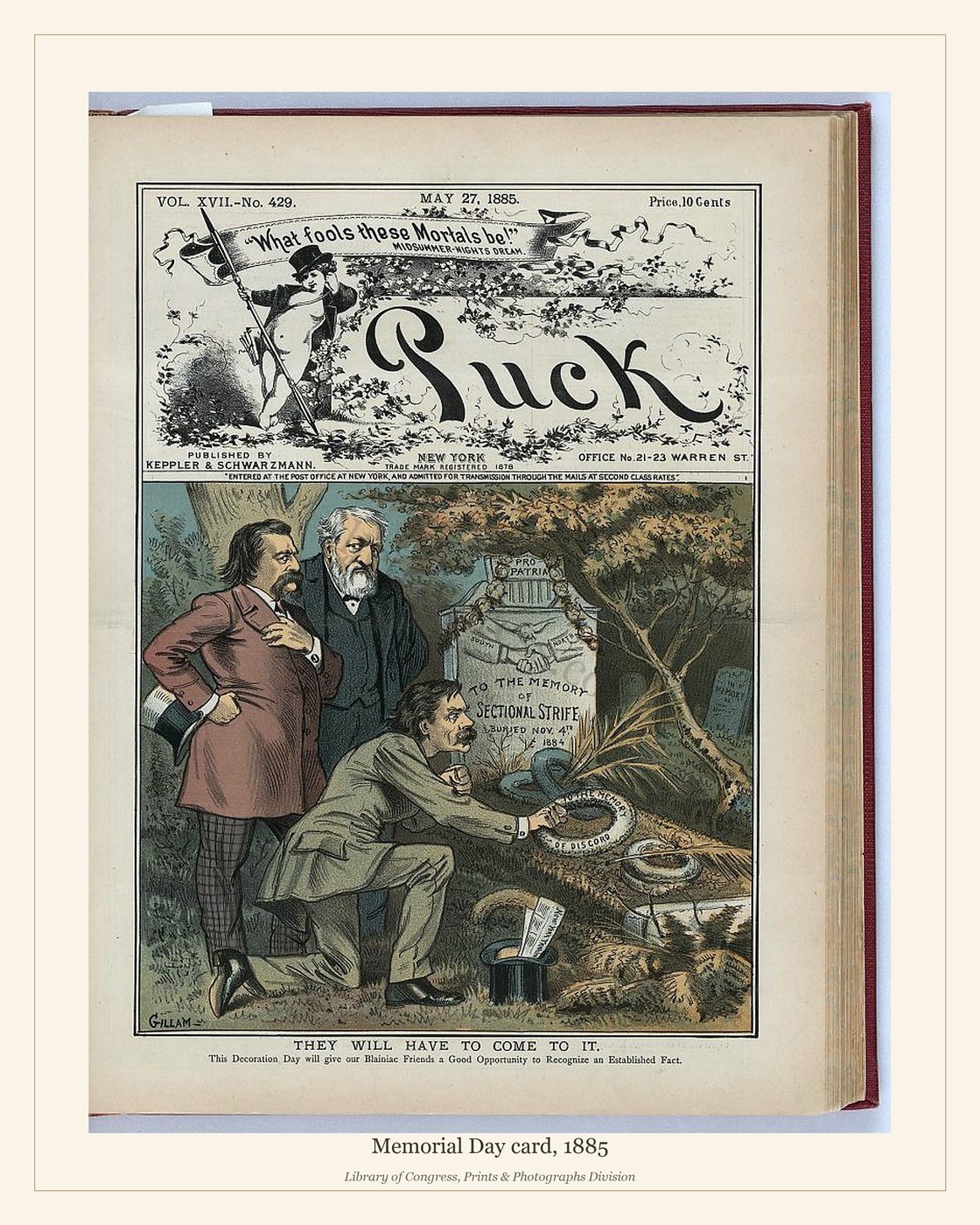 Memorial Day card, 1885 — watermarked preview
