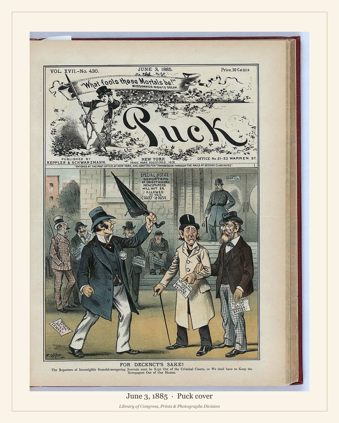 Puck cover — June 3, 1885 — watermarked preview