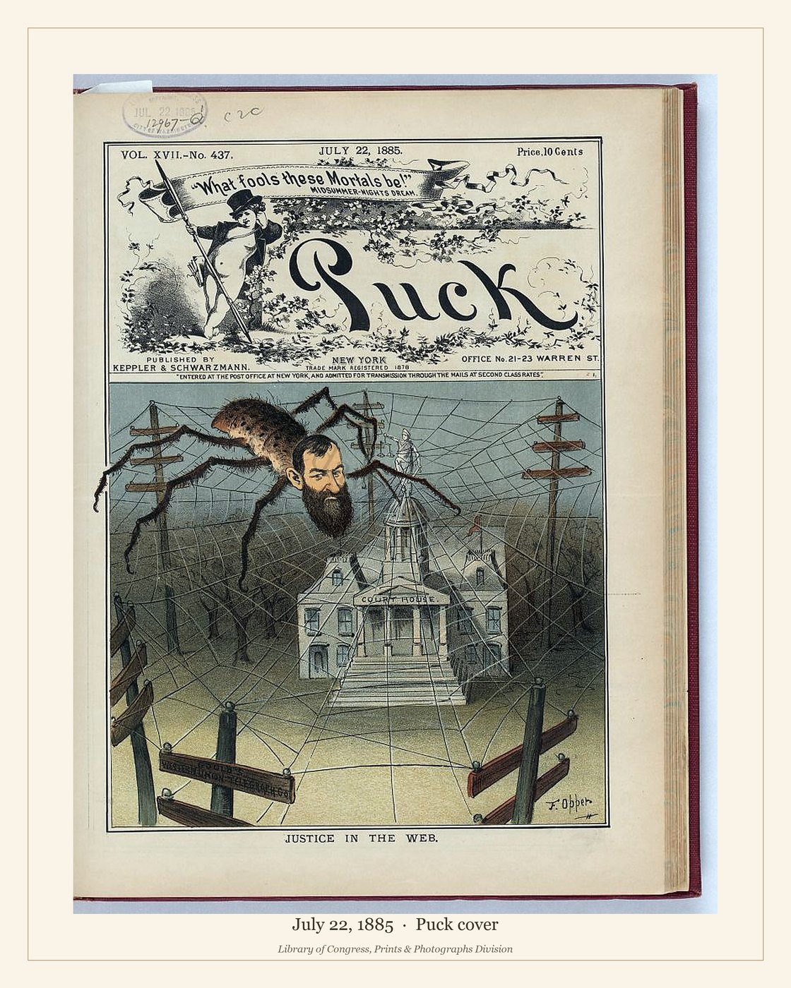 Puck cover — July 22, 1885 — watermarked preview