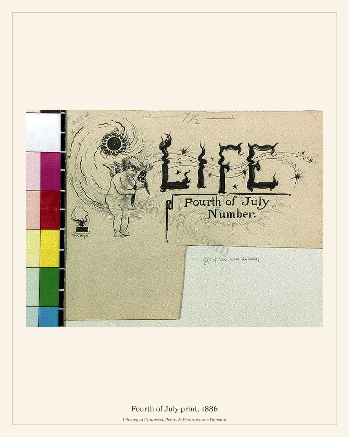Fourth of July print, 1886 — watermarked preview