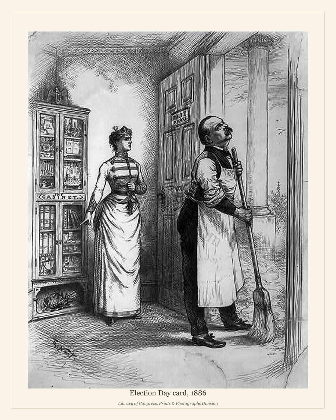 Election Day card, 1886 — watermarked preview