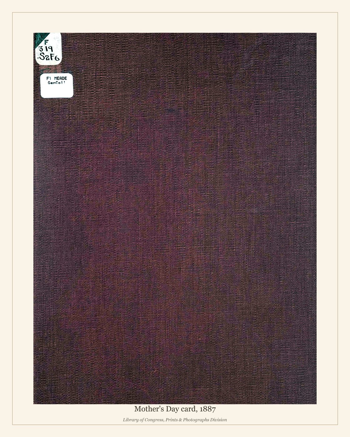 Mother's Day card, 1887 — watermarked preview
