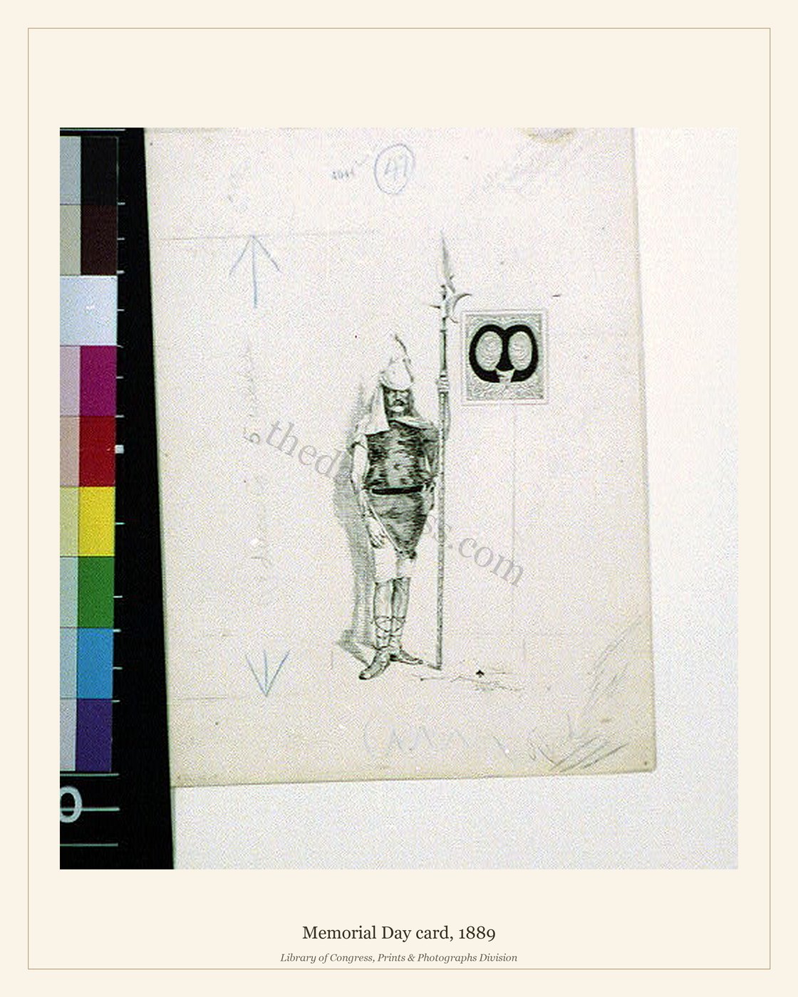 Memorial Day card, 1889 — watermarked preview