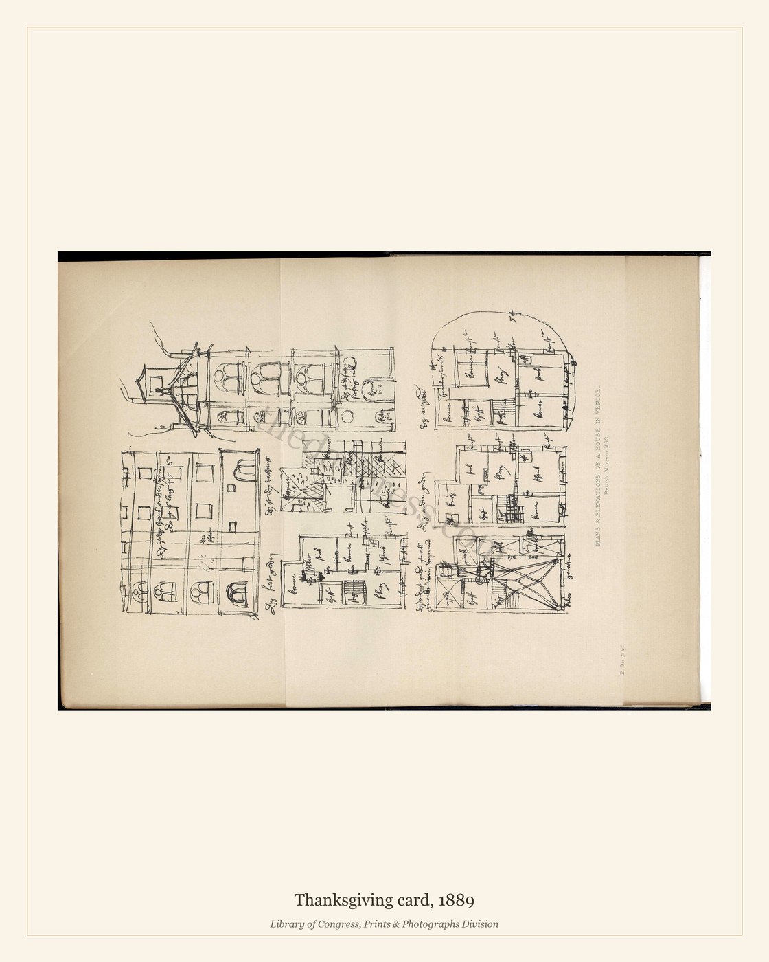 Thanksgiving card, 1889 — watermarked preview