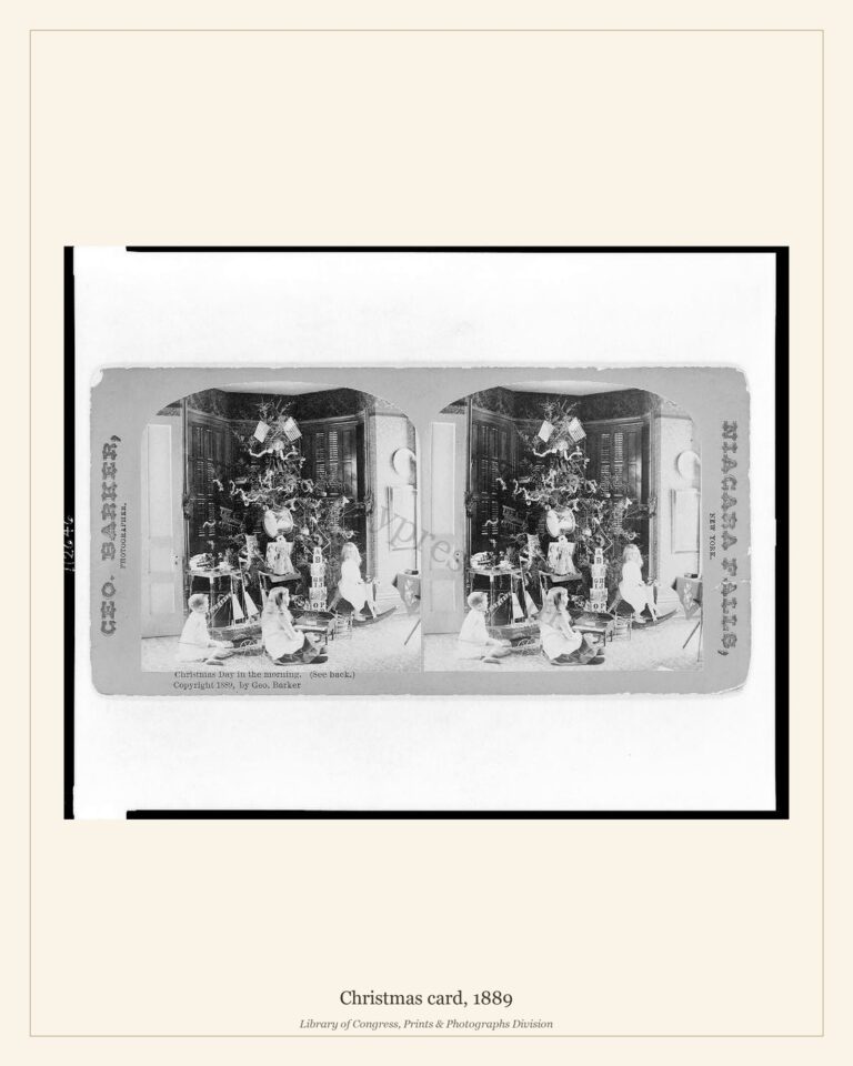 Christmas card, 1889 — watermarked preview