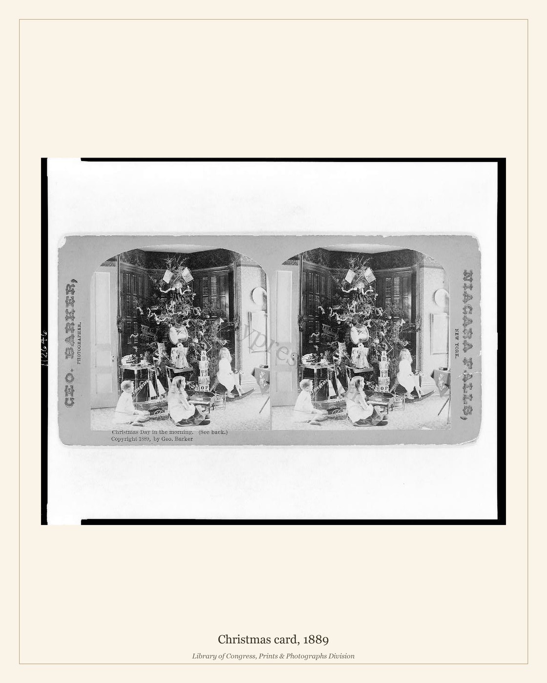 Christmas card, 1889 — watermarked preview