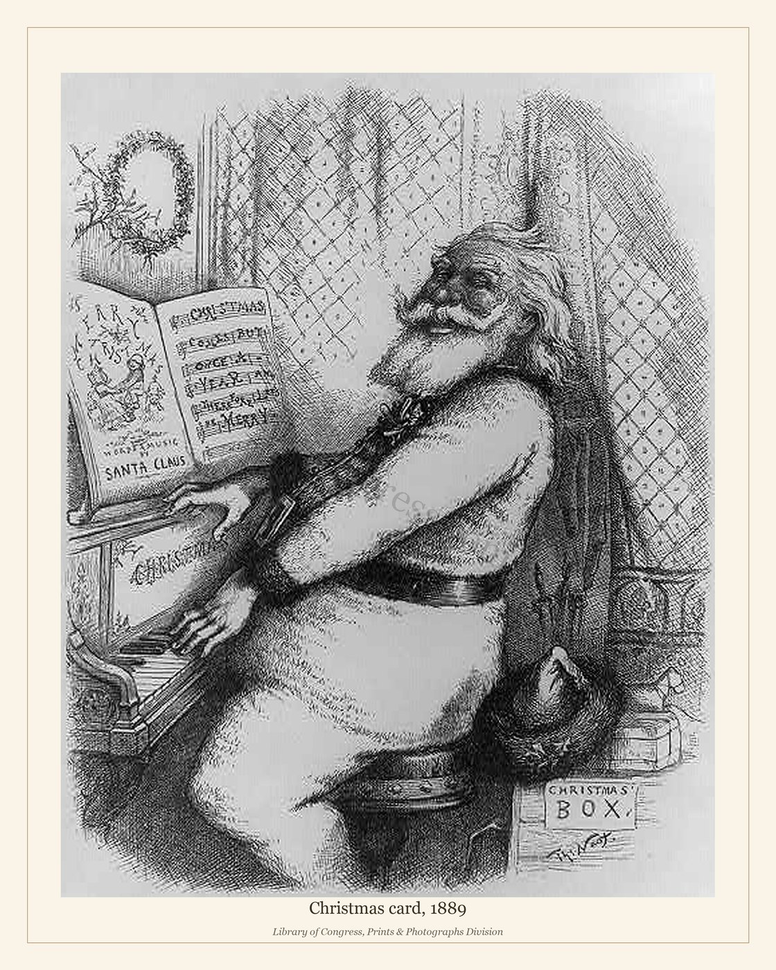 Christmas card, 1889 — watermarked preview