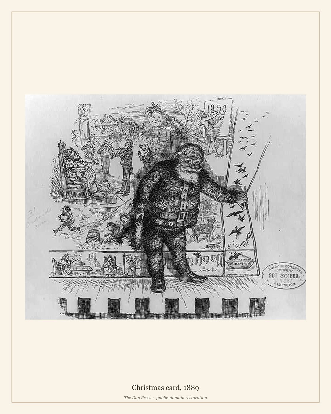 Christmas card, 1889