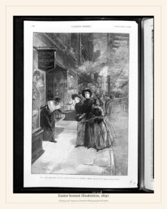Easter bonnet illustration, 1890