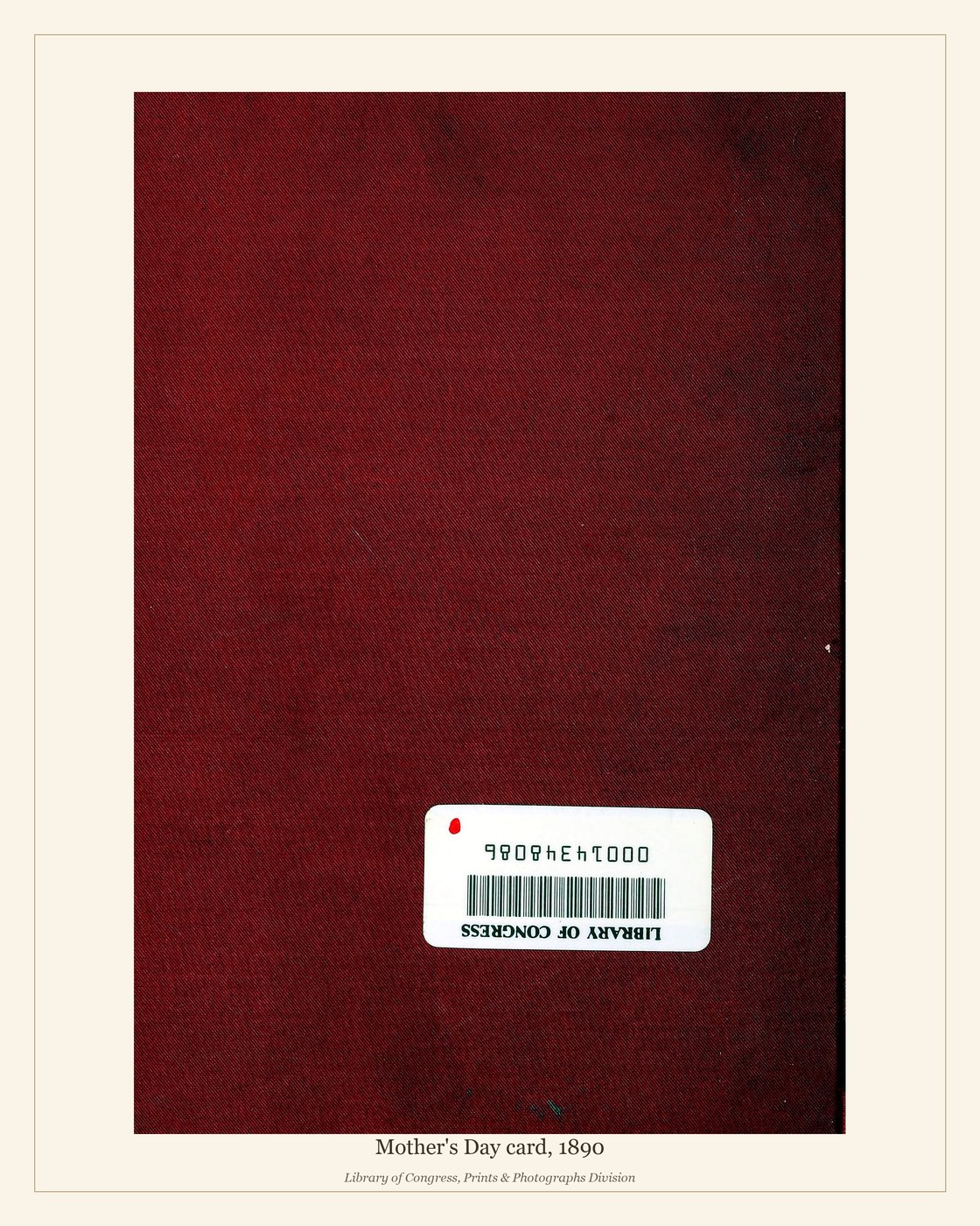 Mother's Day card, 1890 — watermarked preview