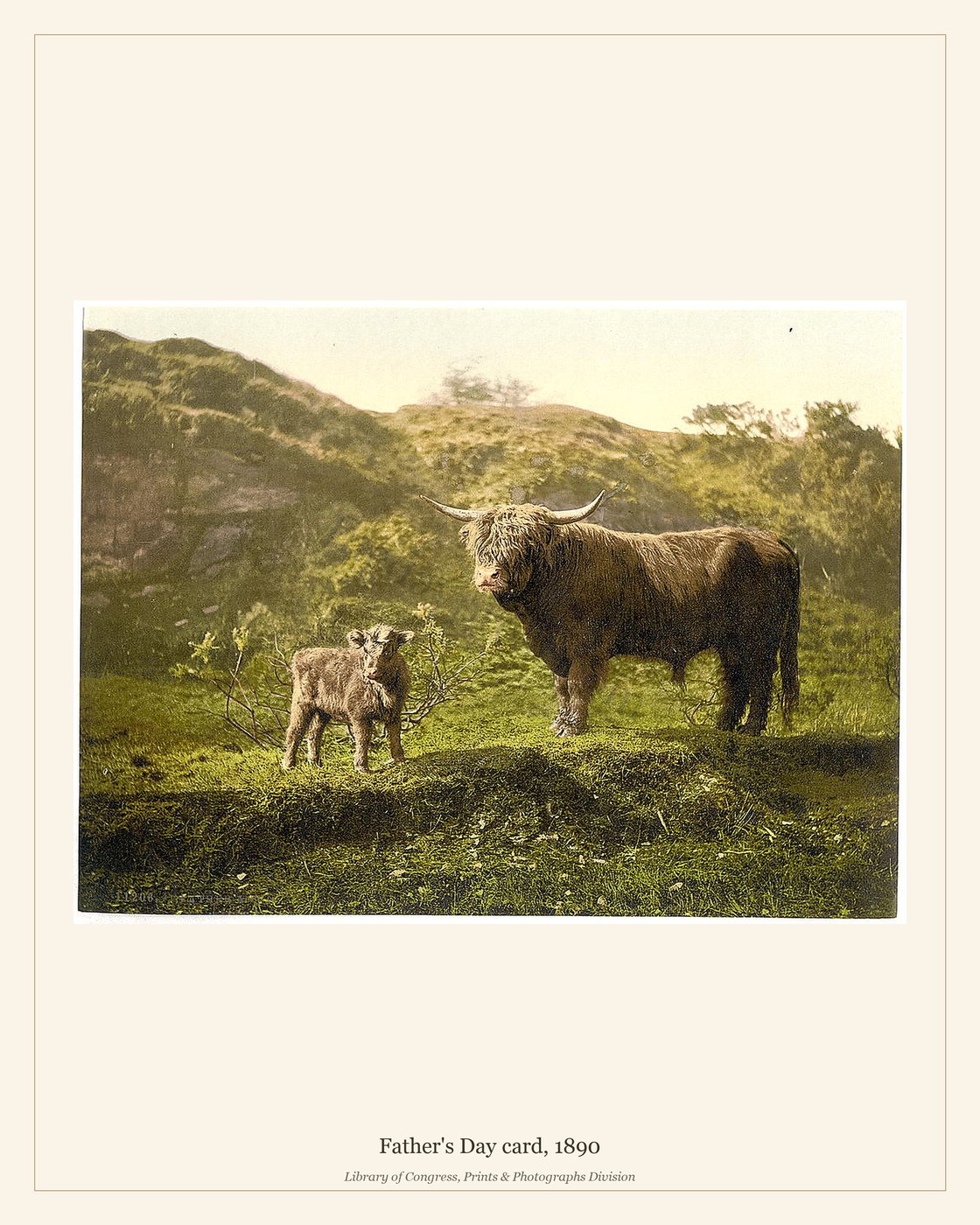 Father's Day card, 1890 — watermarked preview