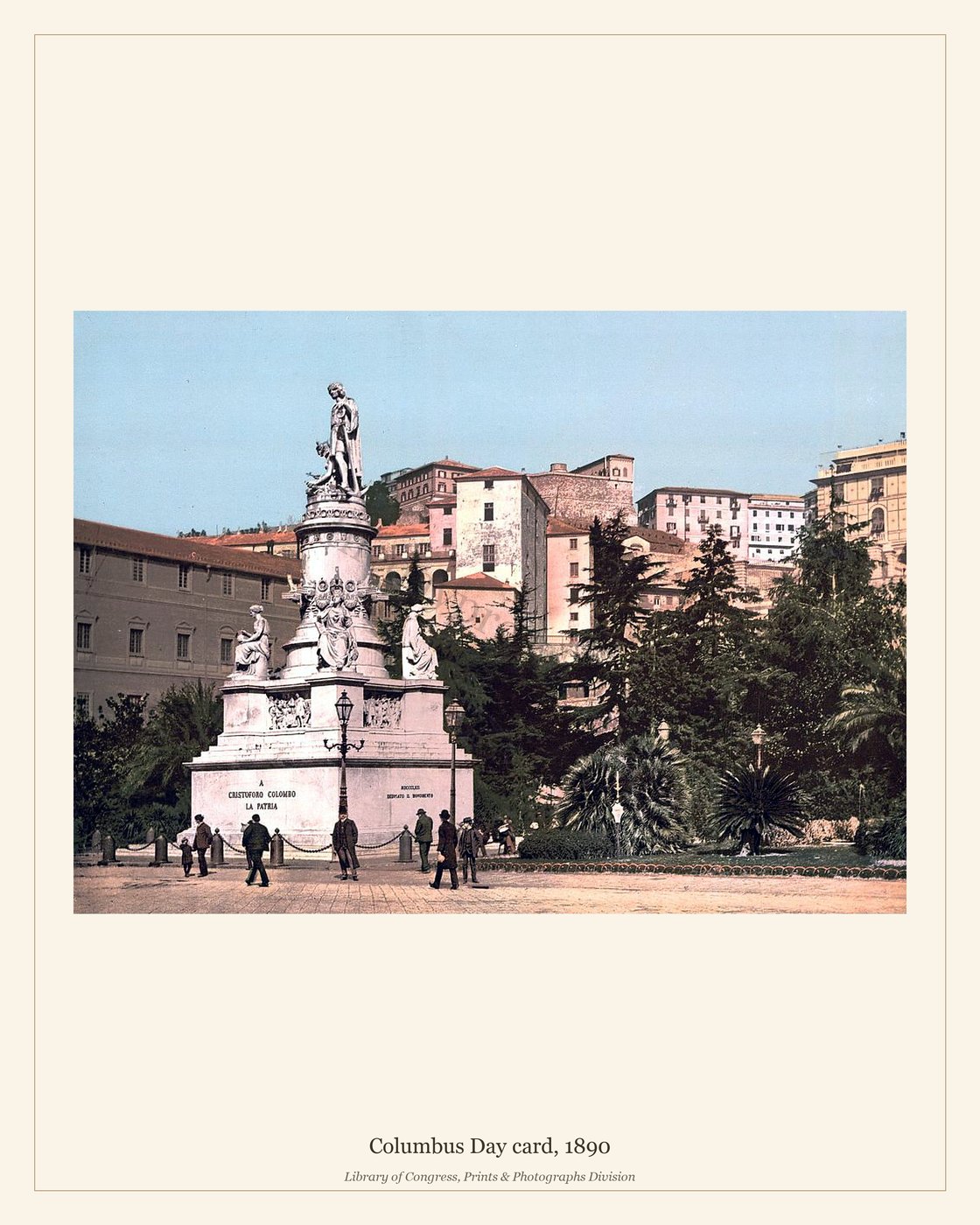 Columbus Day card, 1890 — watermarked preview