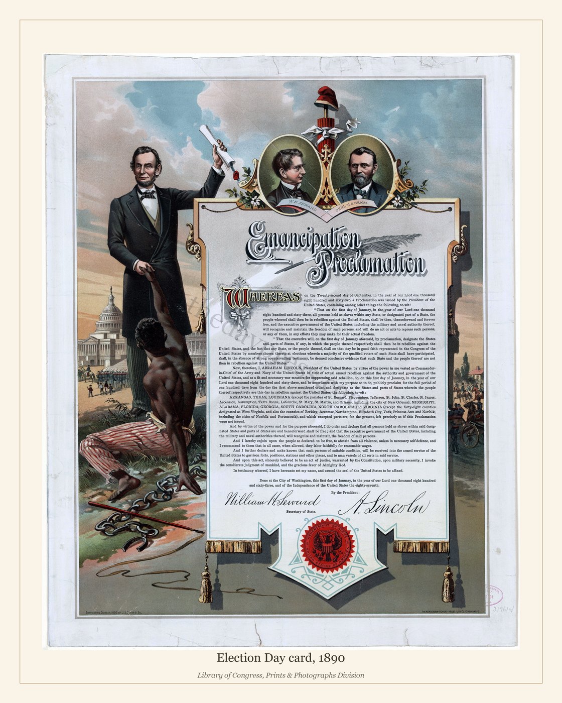Election Day card, 1890 — watermarked preview