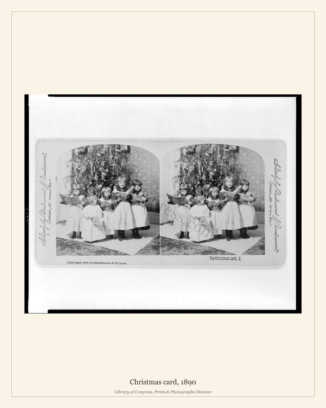 Christmas card, 1890 — watermarked preview