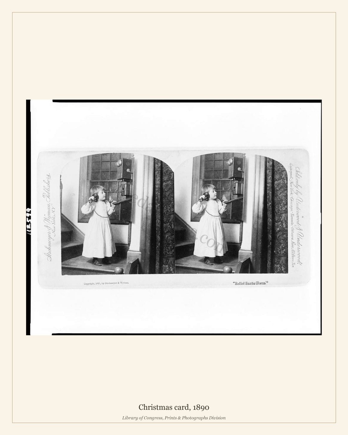 Christmas card, 1890 — watermarked preview