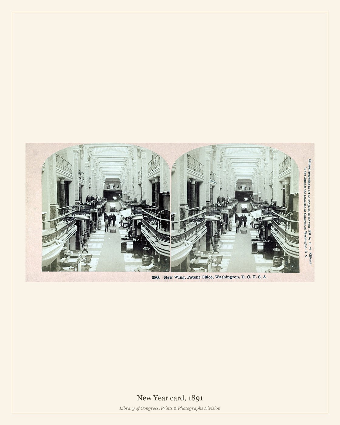New Year card, 1891 — watermarked preview