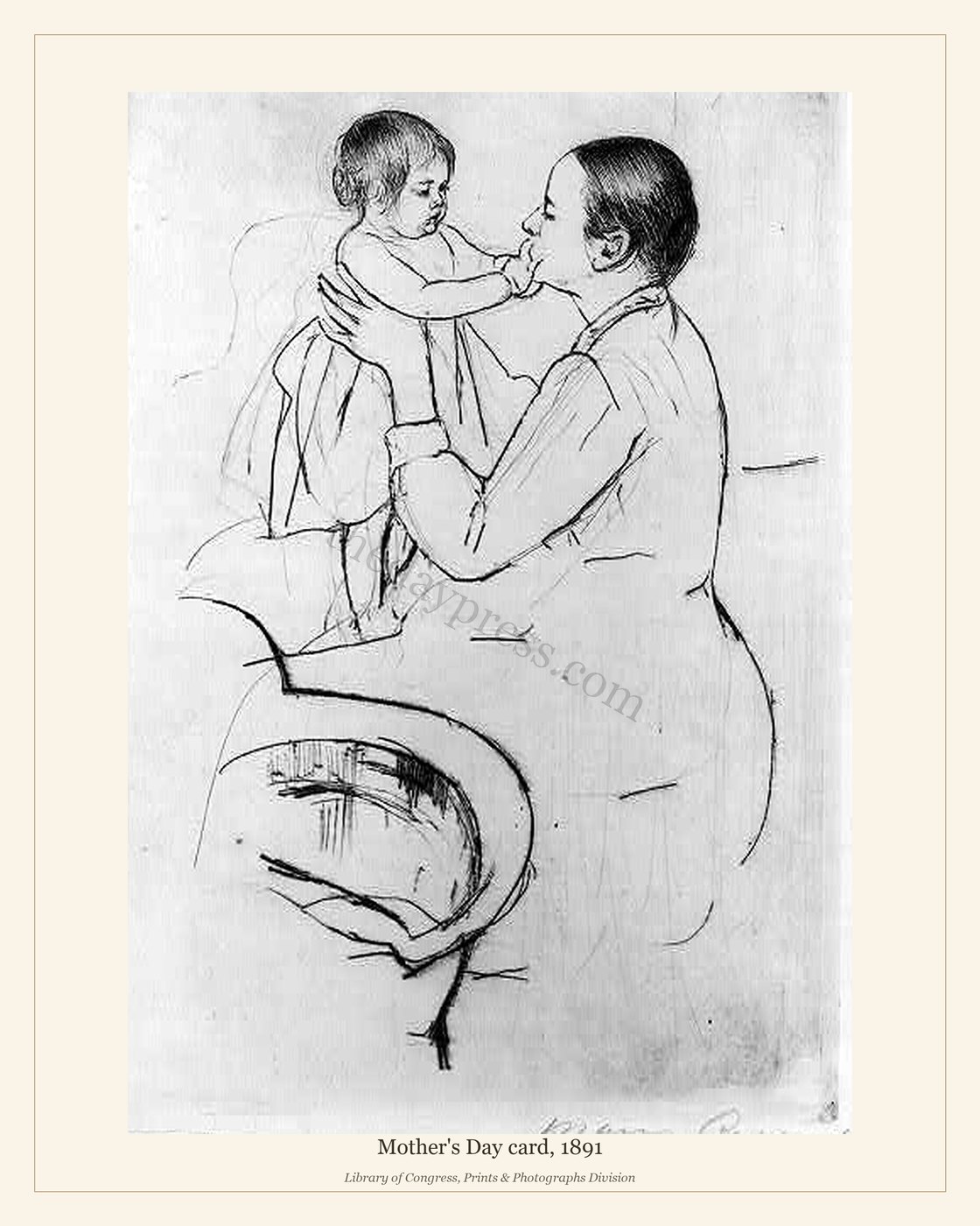 Mother's Day card, 1891 — watermarked preview