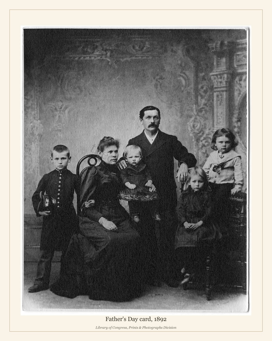Father's Day card, 1892 — watermarked preview