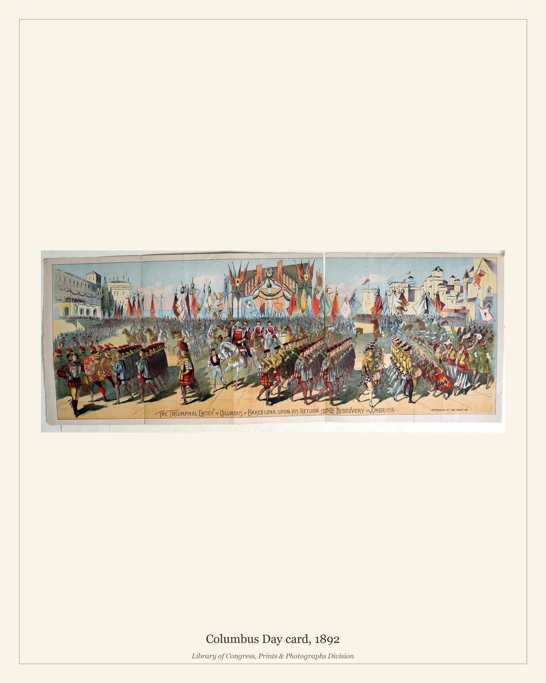 Columbus Day card, 1892 — watermarked preview