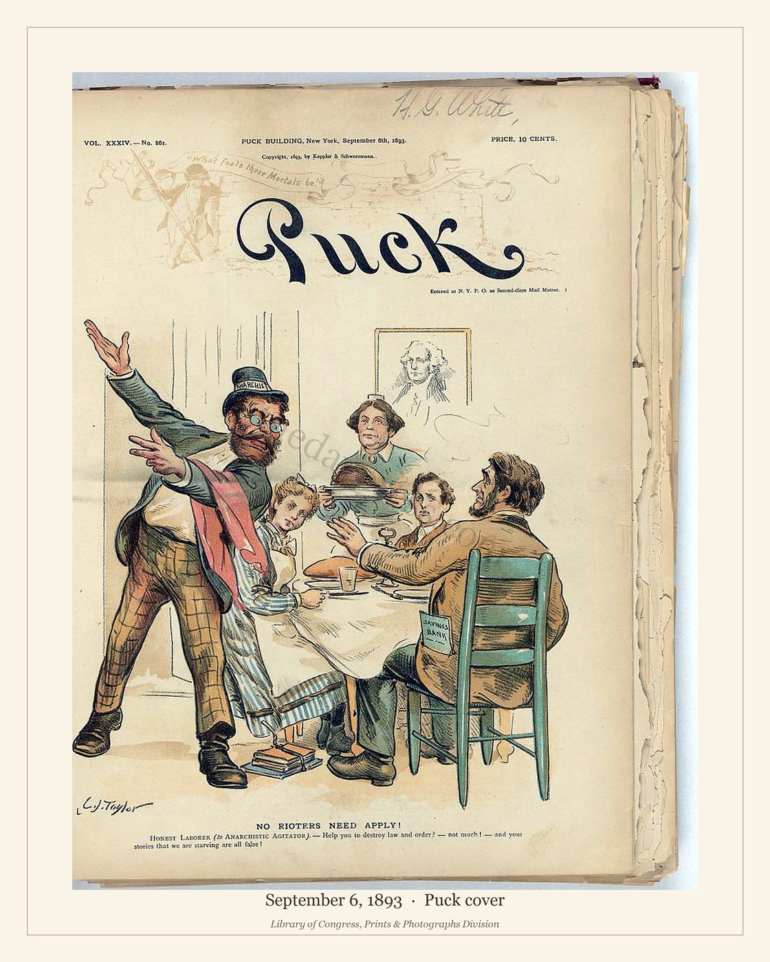 Puck cover — September 6, 1893 — watermarked preview