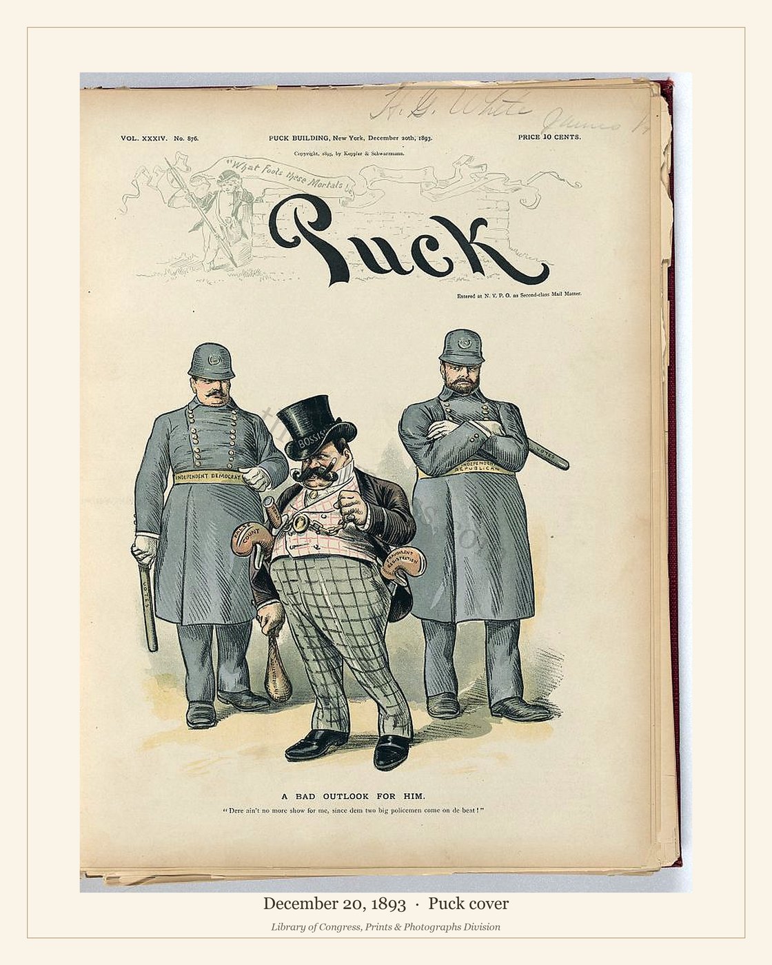 Puck cover — December 20, 1893 — watermarked preview