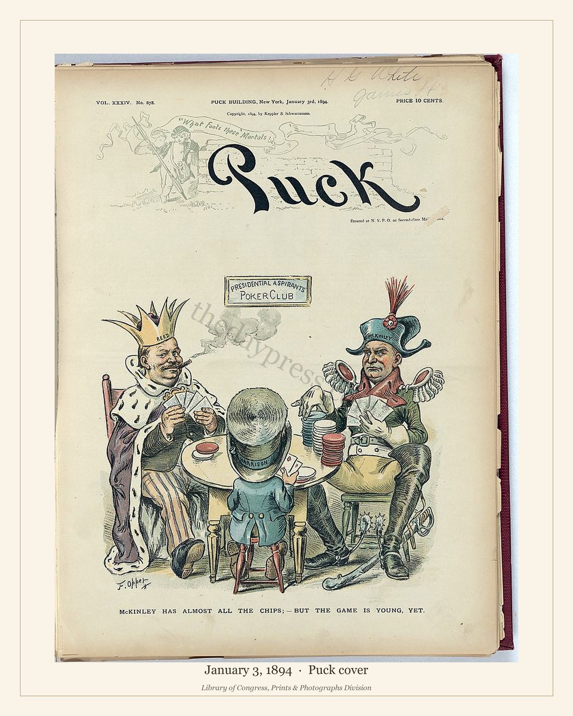 Puck cover — January 3, 1894 — watermarked preview