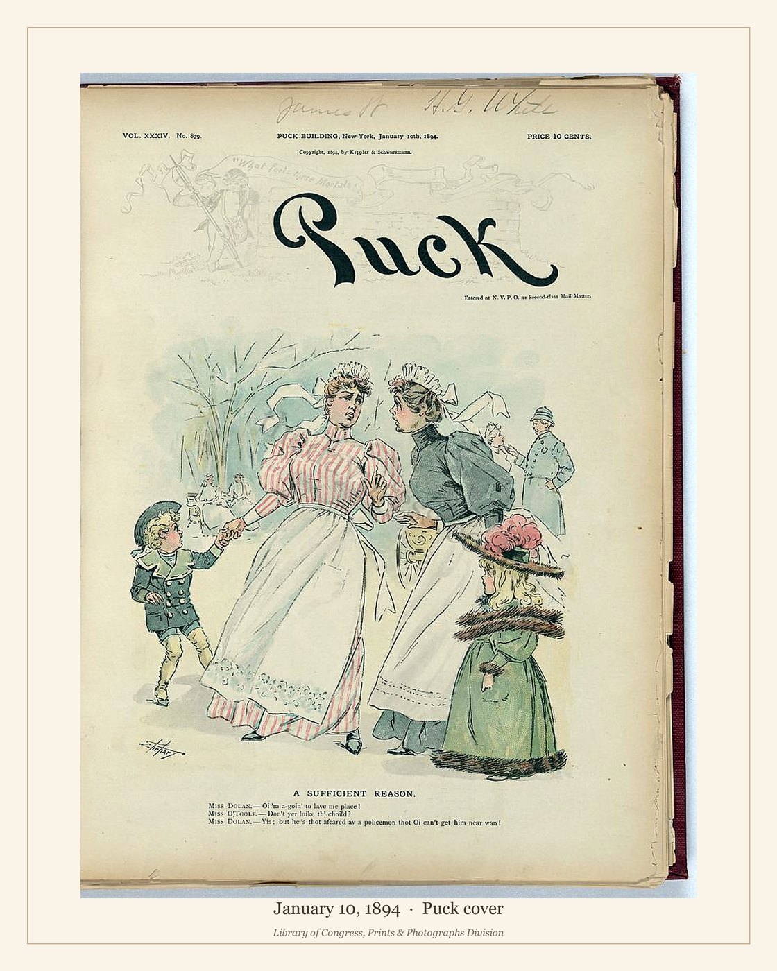 Puck cover — January 10, 1894 — watermarked preview