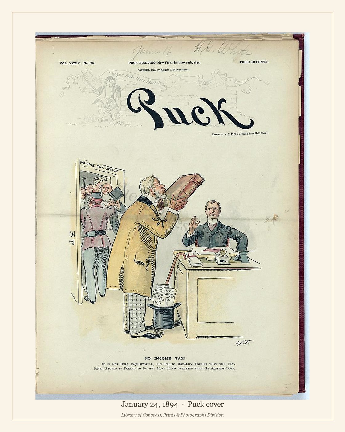 Puck cover — January 24, 1894 — watermarked preview