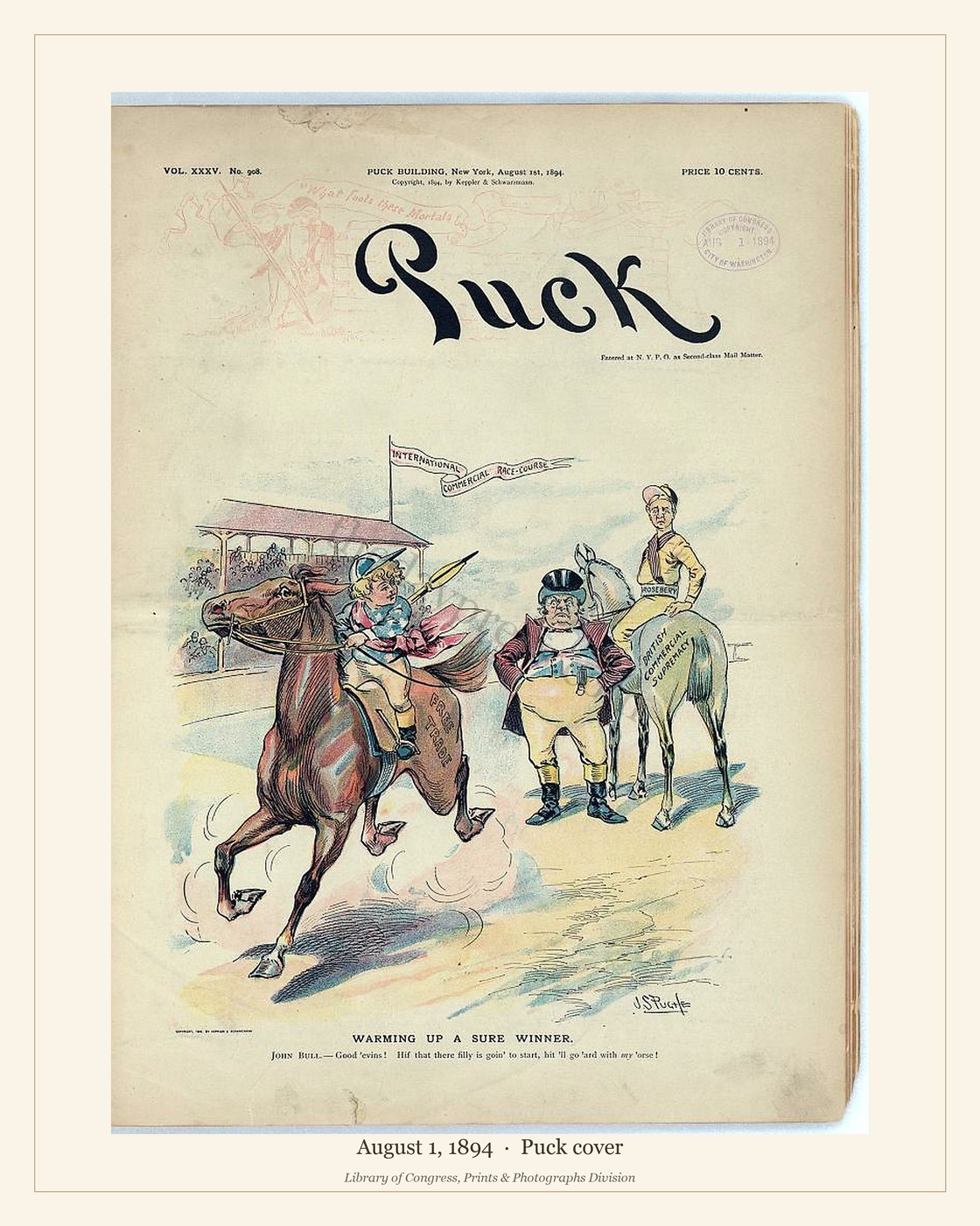 Puck cover — August 1, 1894 — watermarked preview