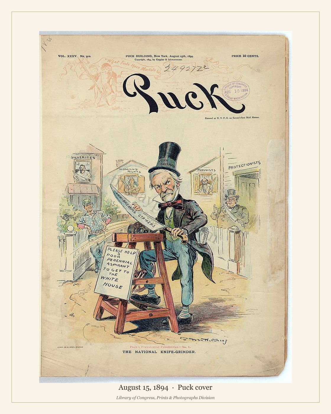 Puck cover — August 15, 1894 — watermarked preview