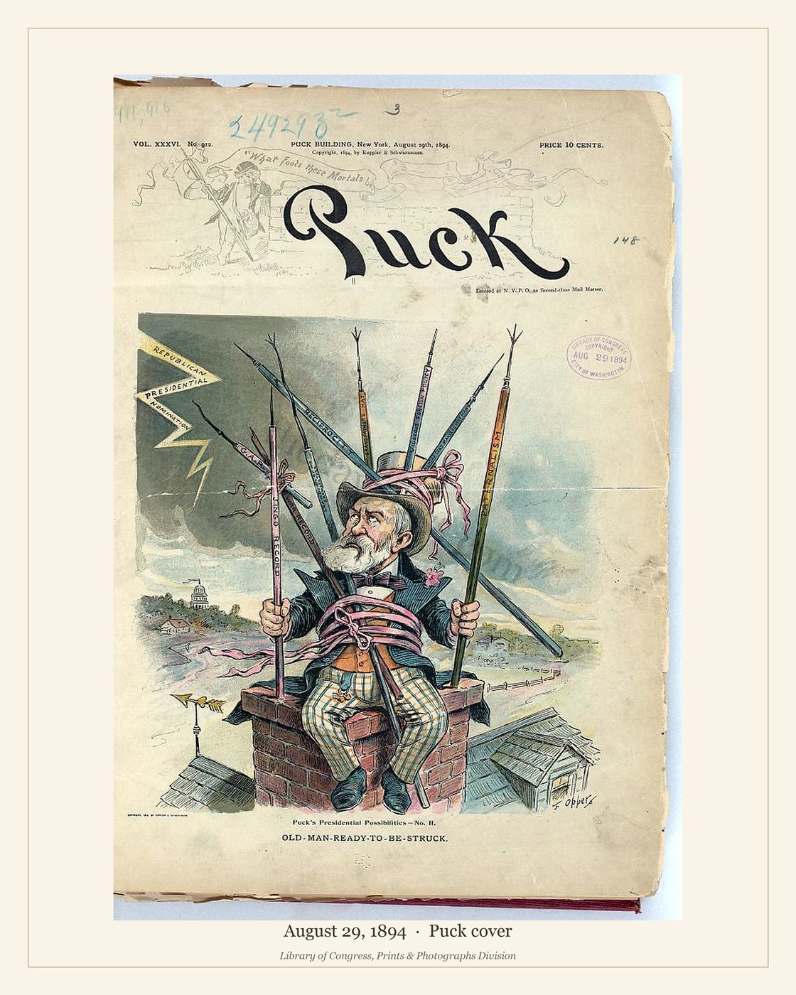 Puck cover — August 29, 1894 — watermarked preview