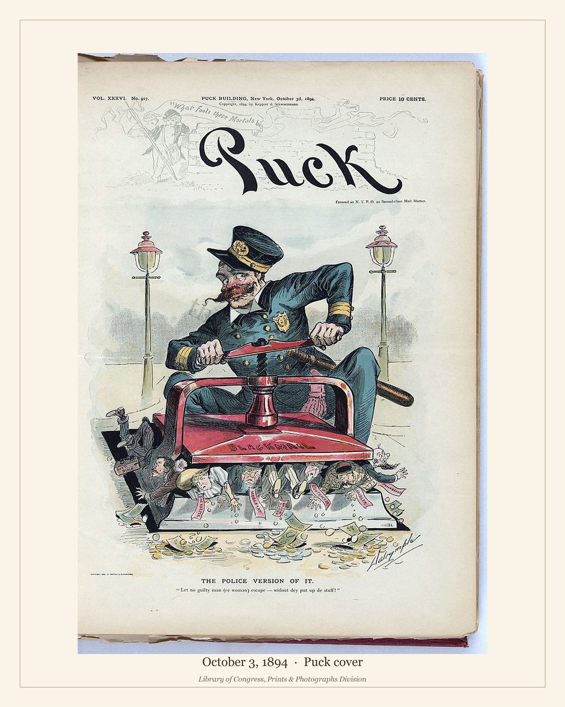 Puck cover — October 3, 1894 — watermarked preview