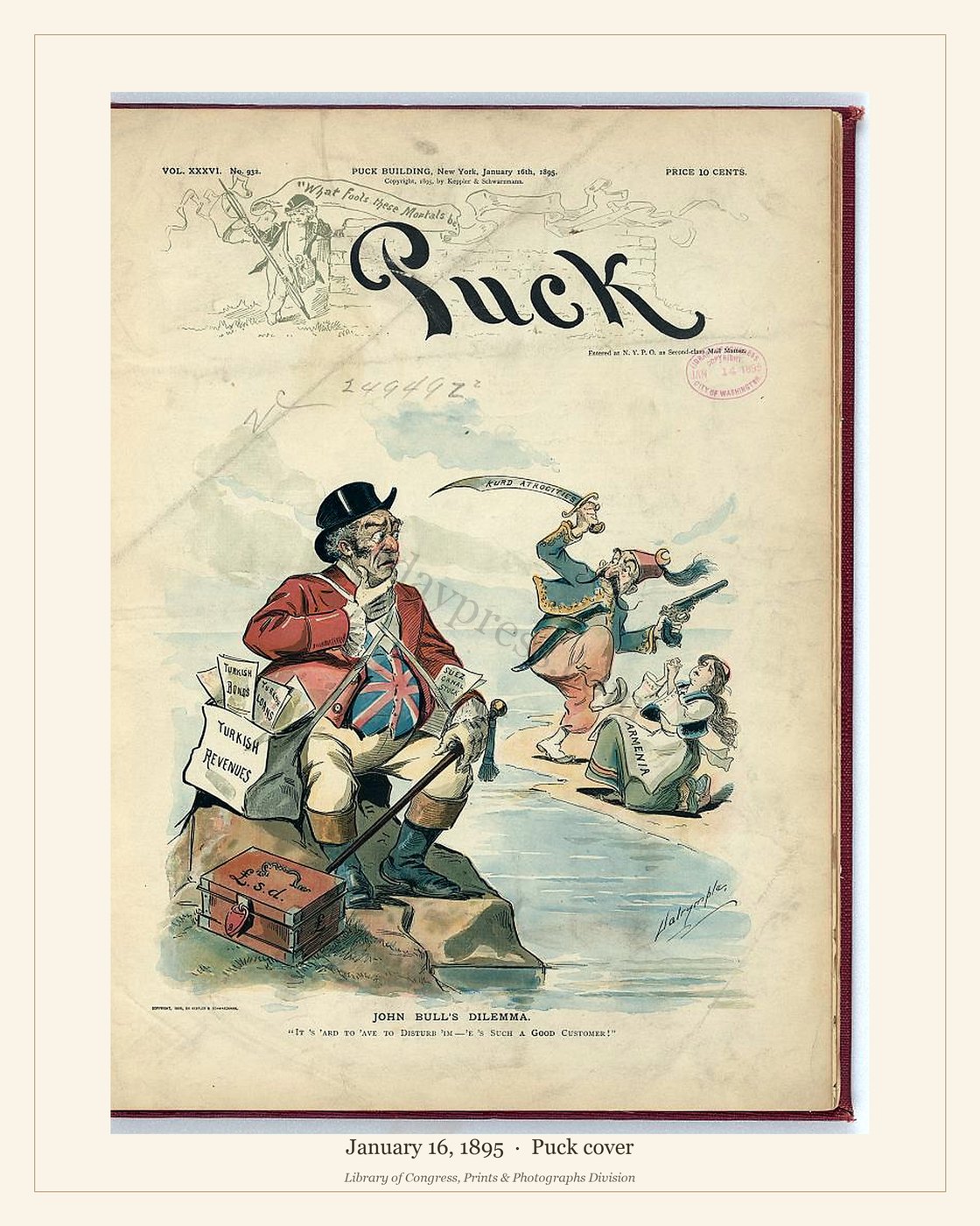 Puck cover — January 16, 1895 — watermarked preview