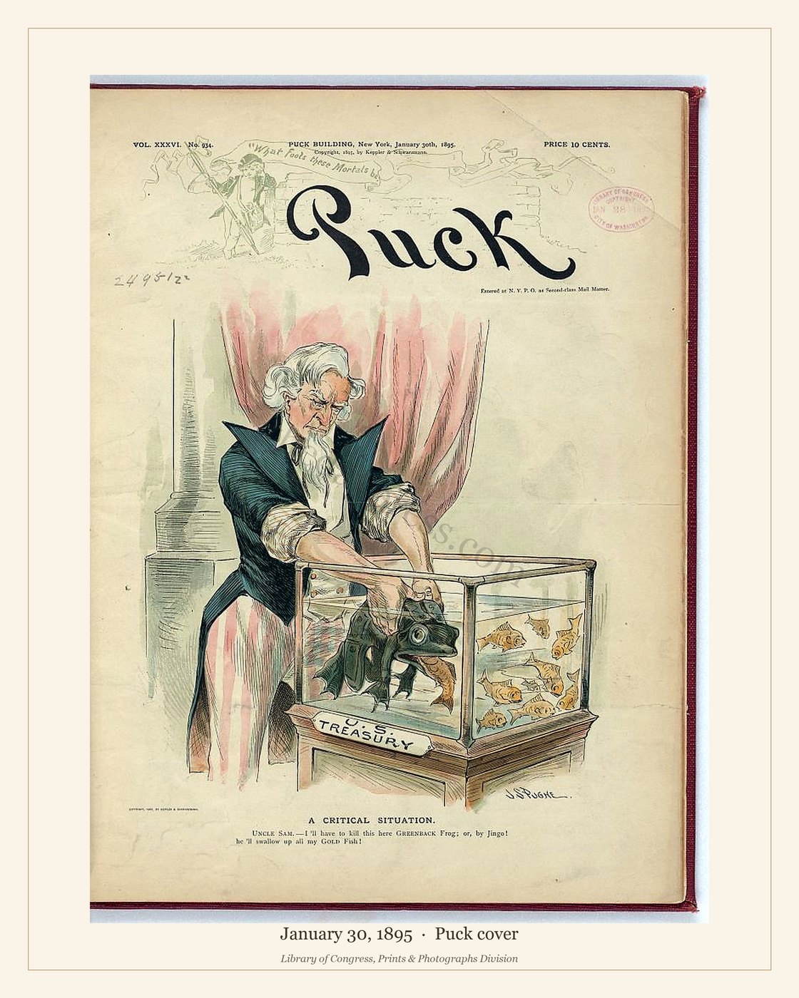 Puck cover — January 30, 1895 — watermarked preview