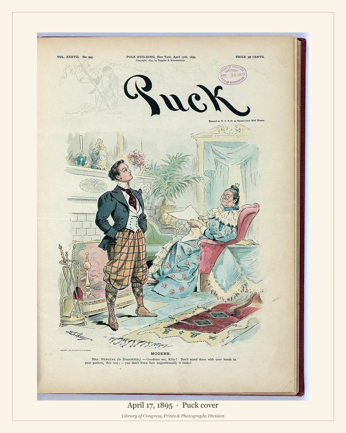 Puck cover — April 17, 1895 — watermarked preview