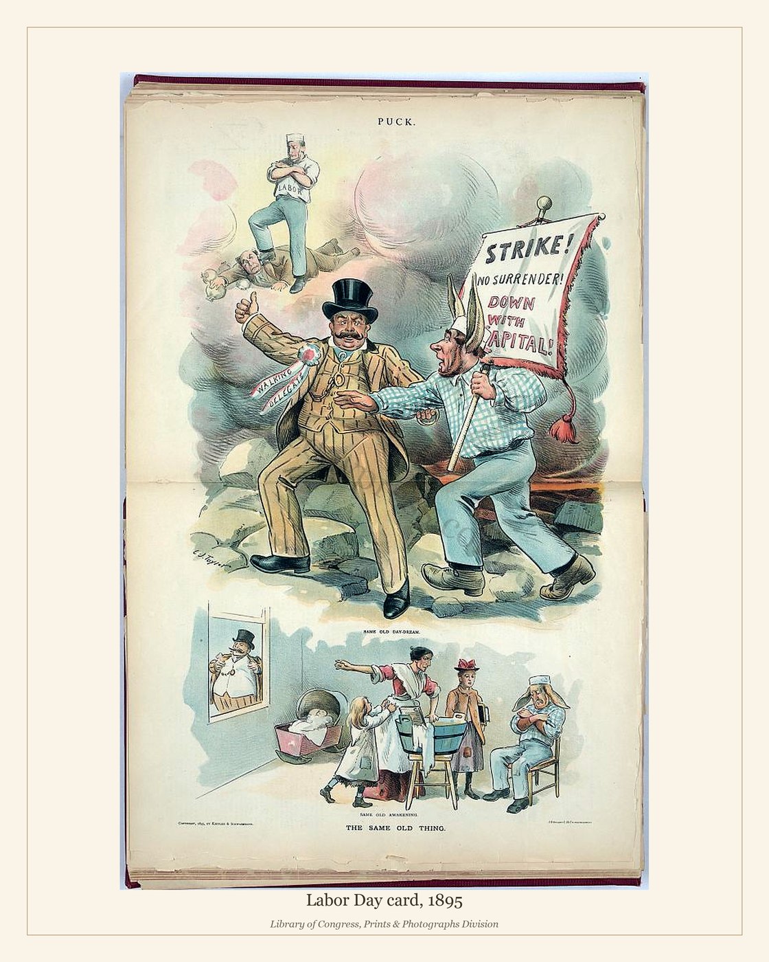 Labor Day card, 1895 — watermarked preview