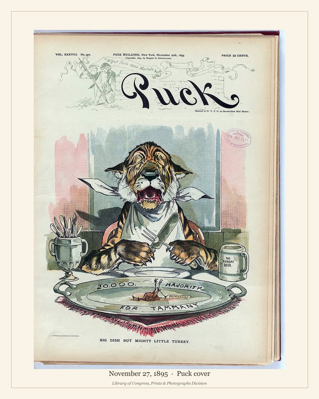 Puck cover — November 27, 1895 — watermarked preview
