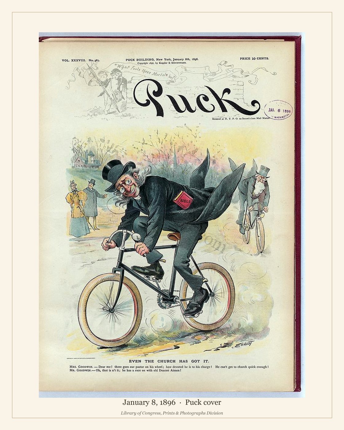 Puck cover — January 8, 1896 — watermarked preview