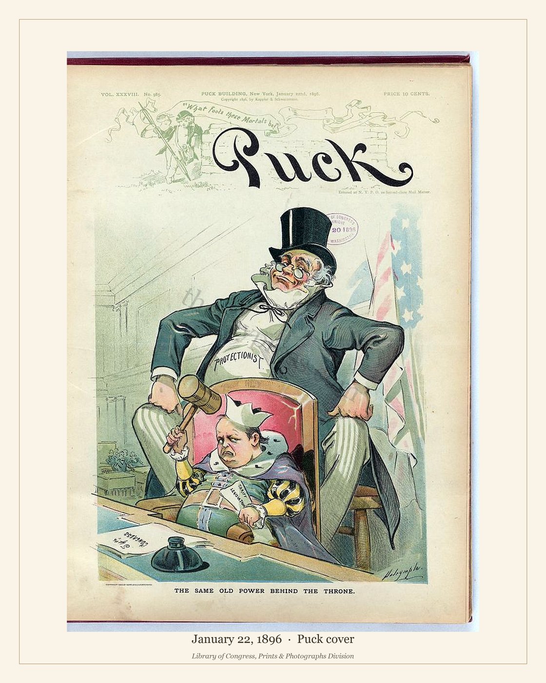 Puck cover — January 22, 1896 — watermarked preview