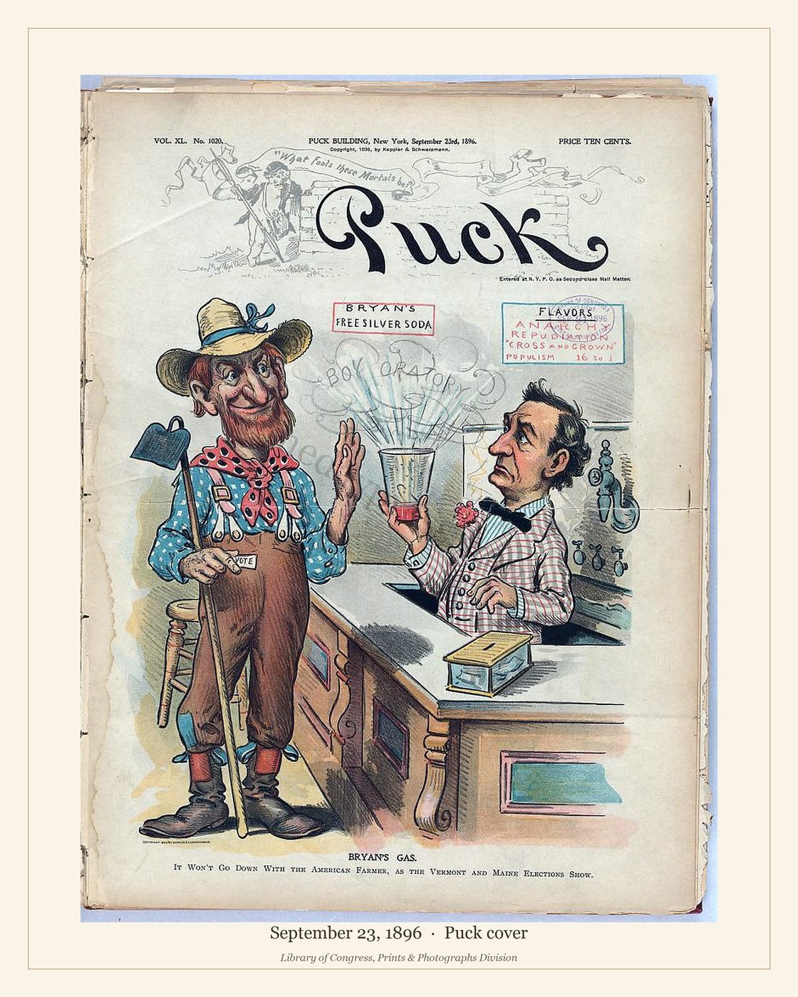 Puck cover — September 23, 1896 — watermarked preview