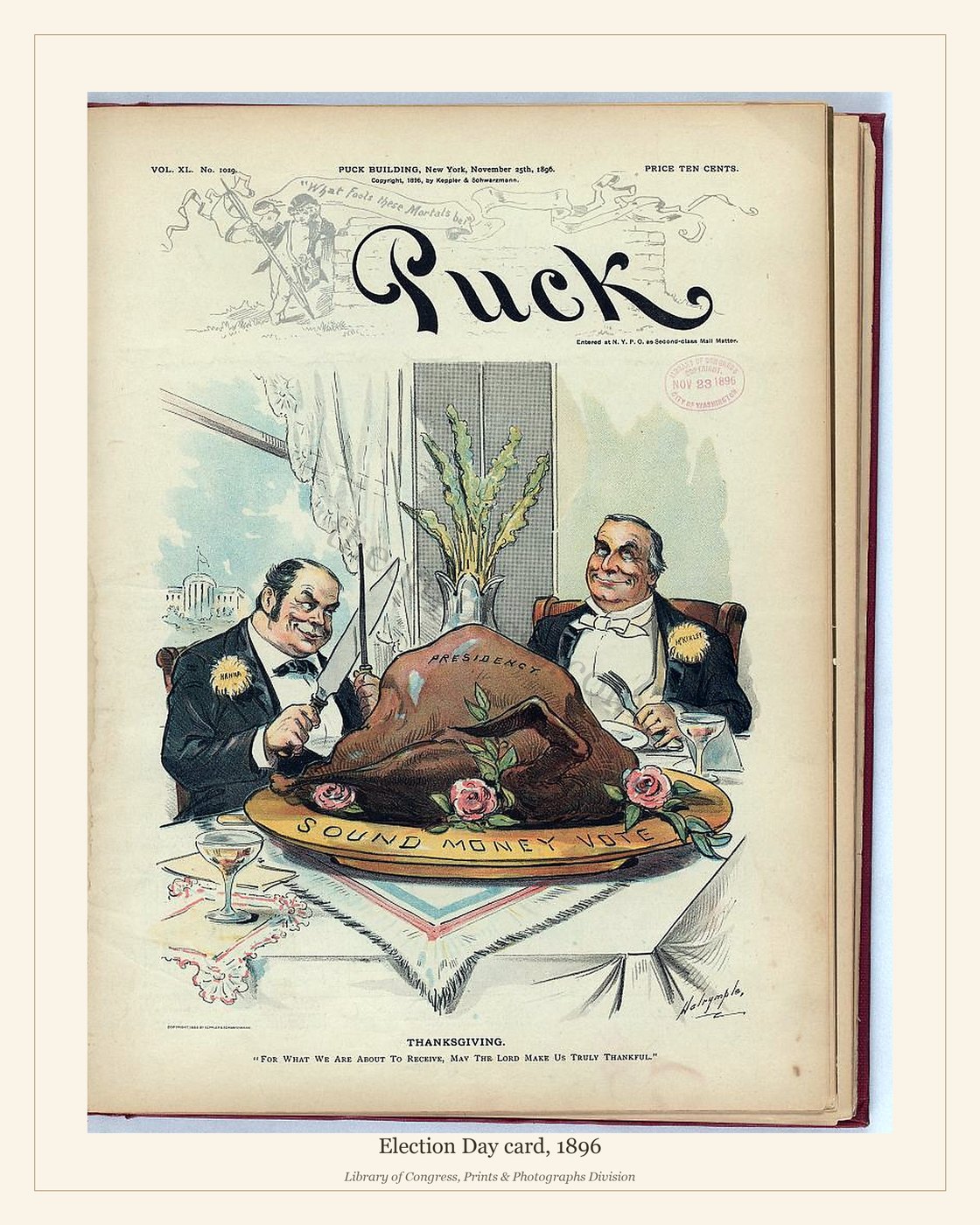 Election Day card, 1896 — watermarked preview