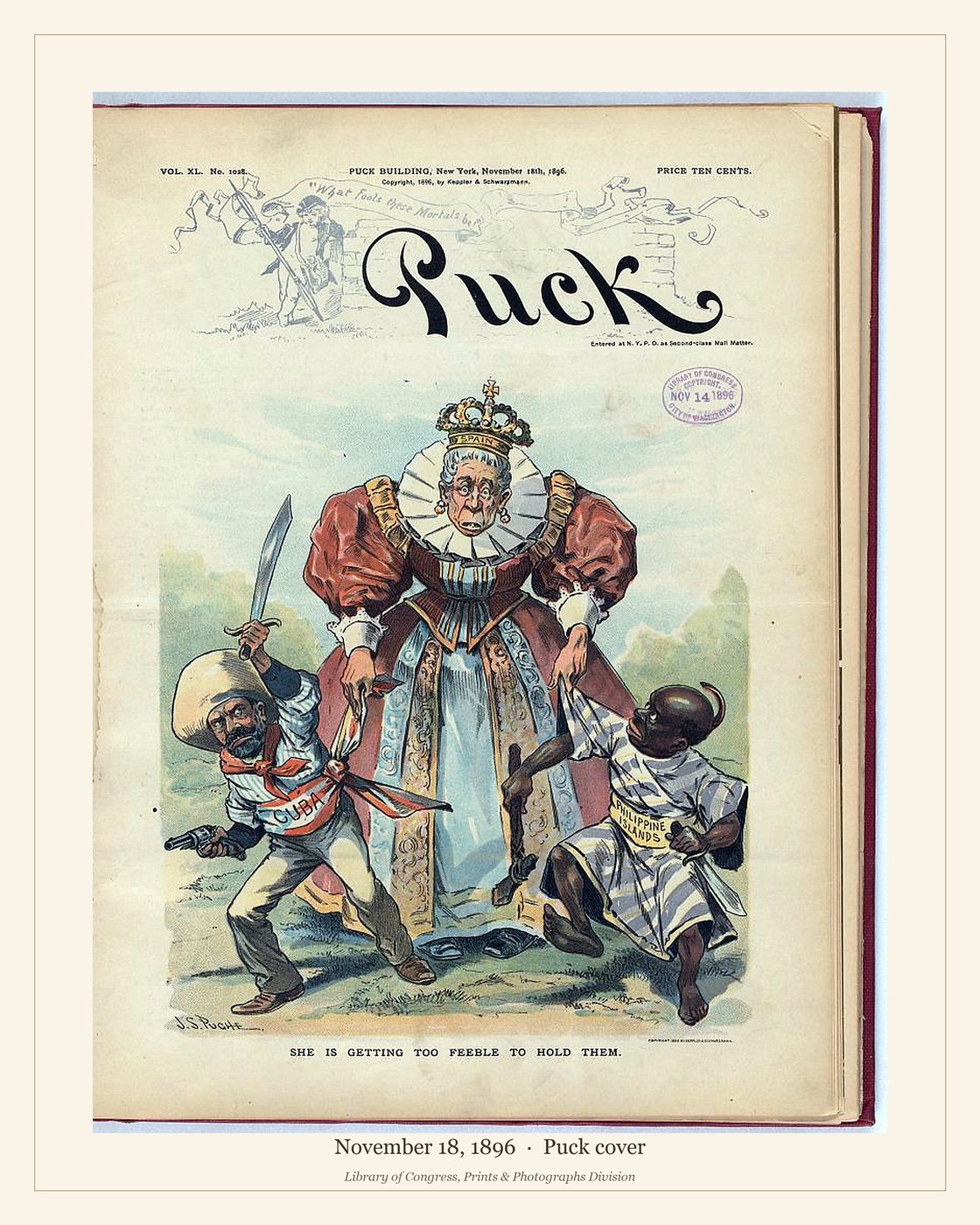 Puck cover — November 18, 1896 — watermarked preview