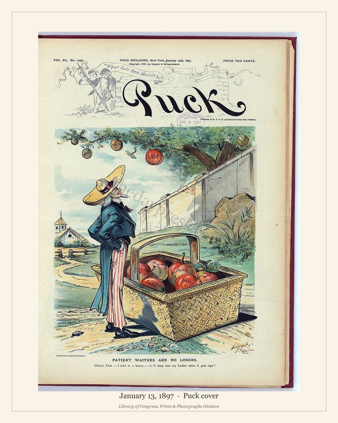 Puck cover — January 13, 1897 — watermarked preview