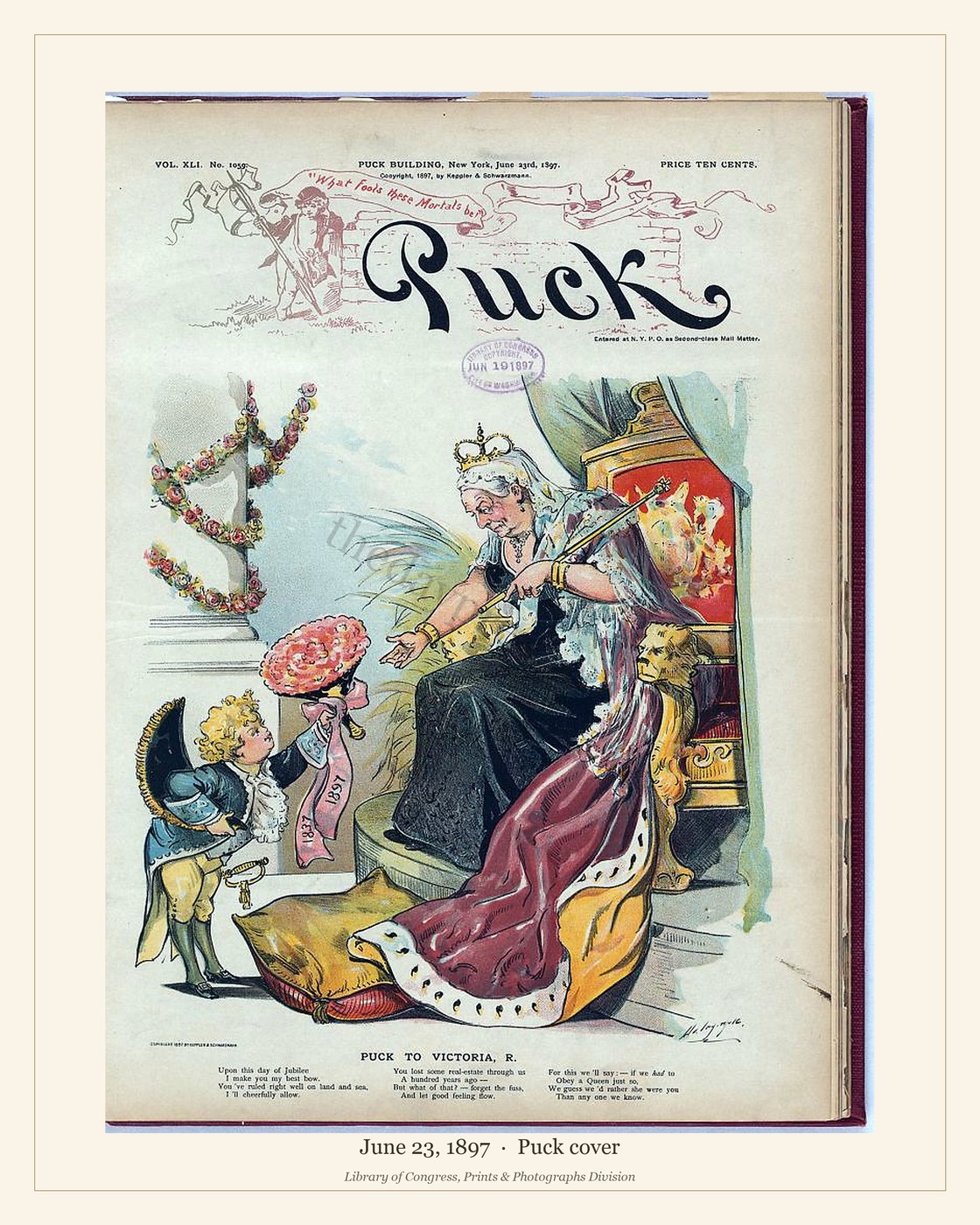 Puck cover — June 23, 1897 — watermarked preview