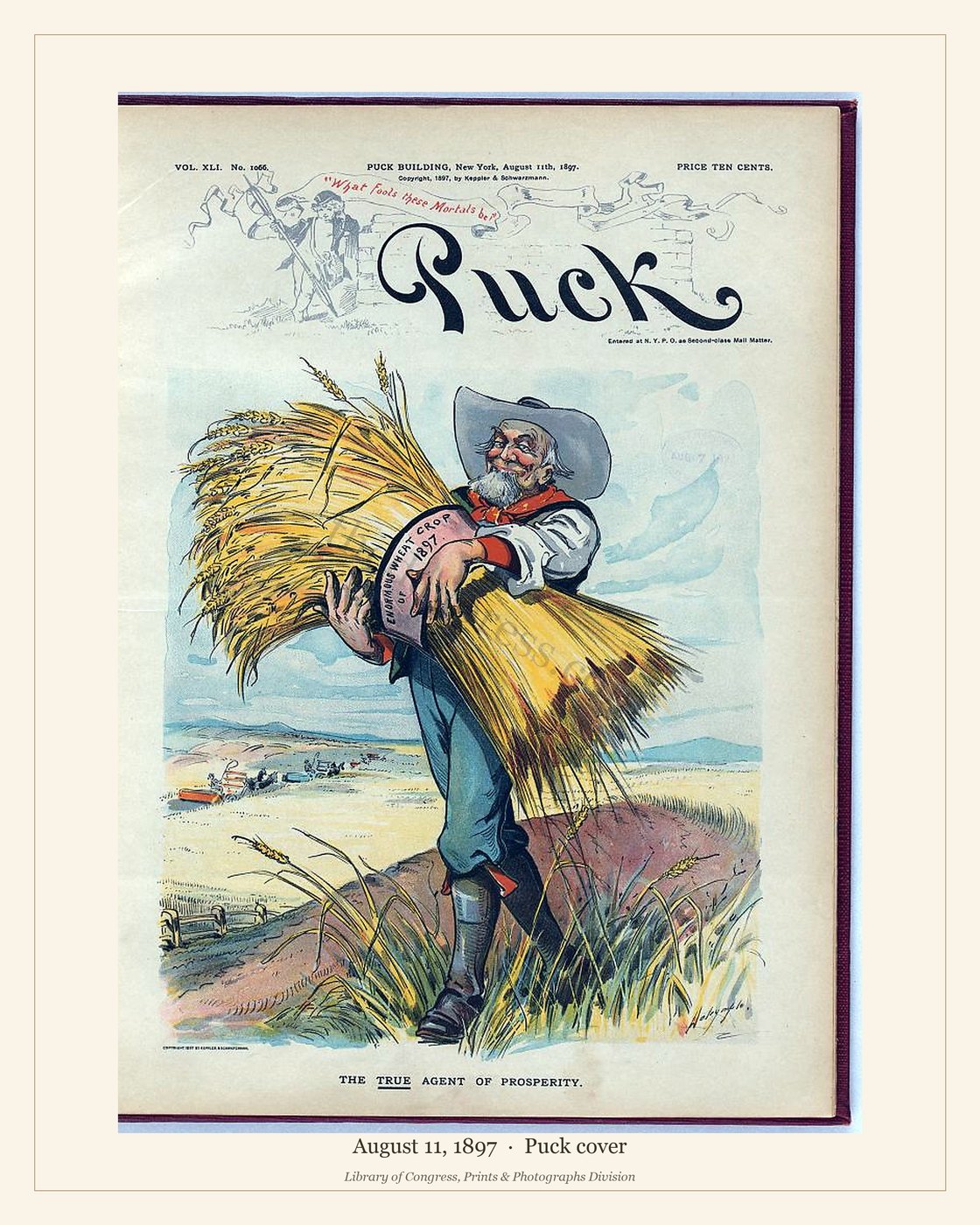 Puck cover — August 11, 1897 — watermarked preview