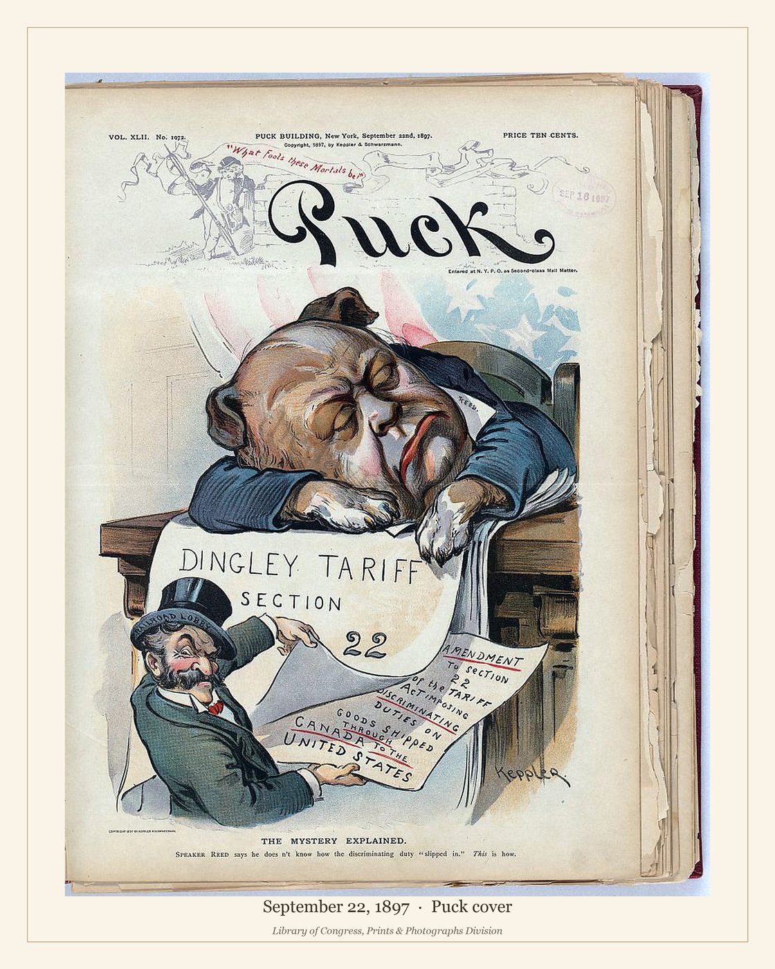 Puck cover — September 22, 1897 — watermarked preview