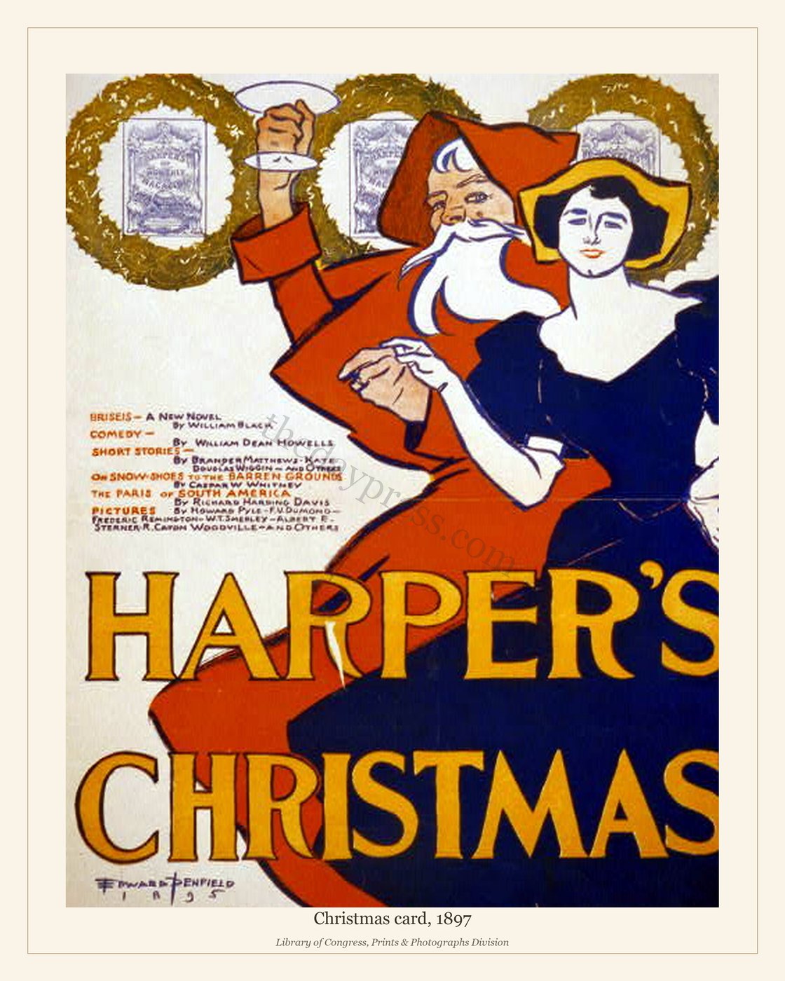 Christmas card, 1897 — watermarked preview