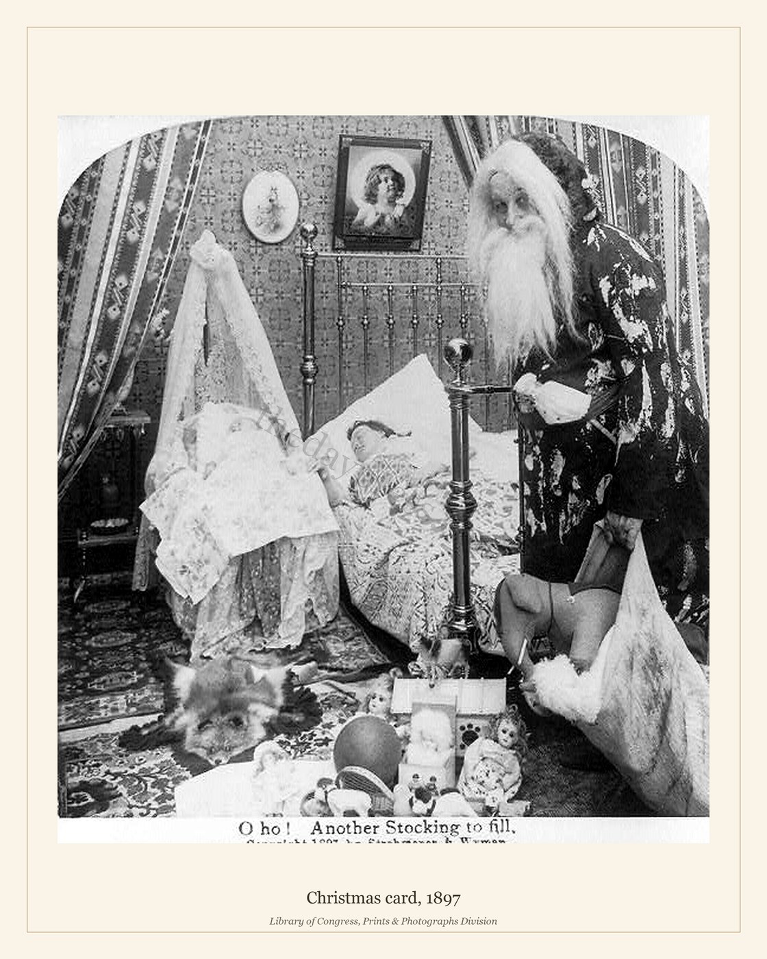 Christmas card, 1897 — watermarked preview
