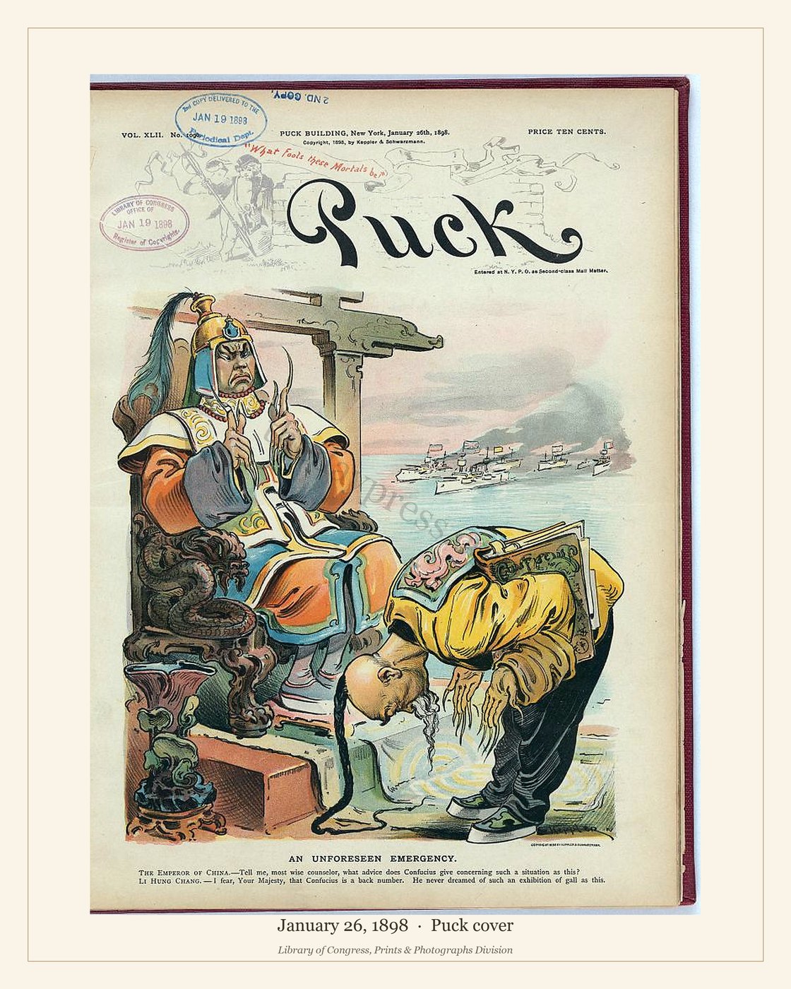 Puck cover — January 26, 1898 — watermarked preview
